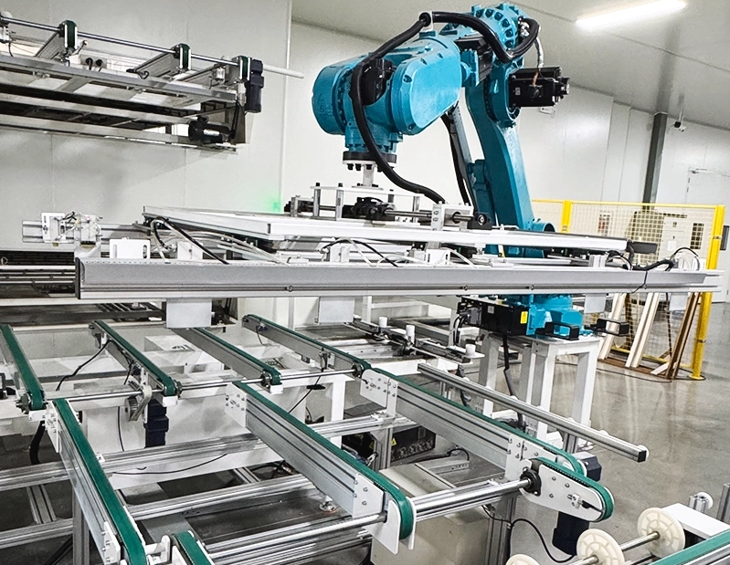 Automated solar panel production machine in LNESOLAR manufacturing equipment